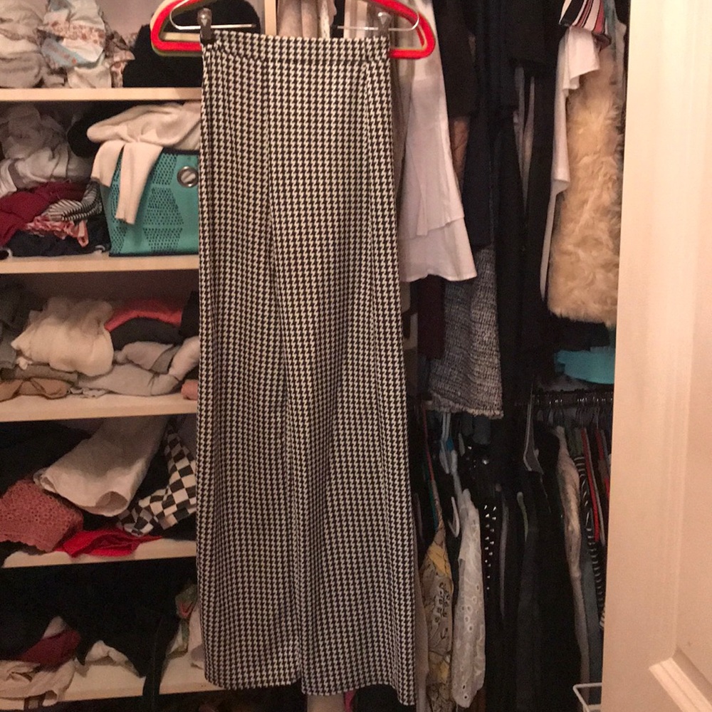 Nasty gal printed black and white pants